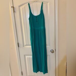 City Chic Turquoise Textured Maxi Dress.  Size S/16